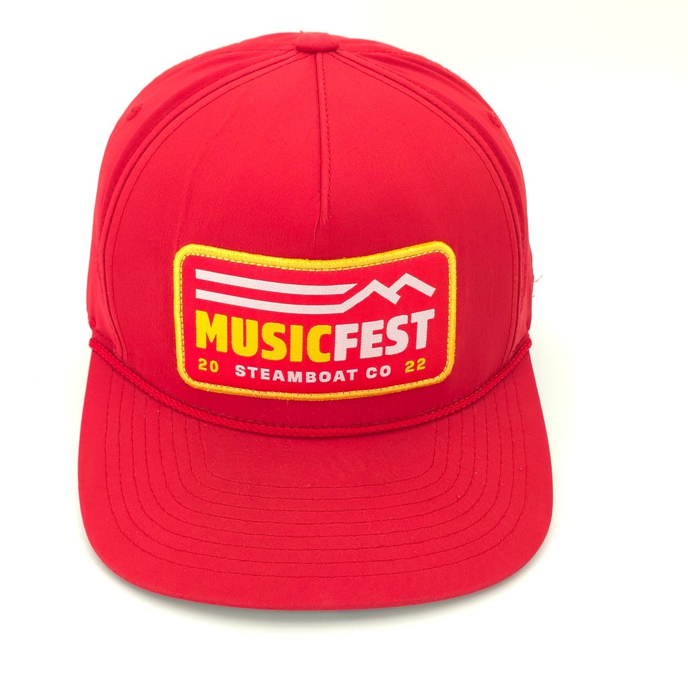 Hooey Hat MusicFest Steamboat Cap Mens Snap Back Red 2022 Western Music Festival